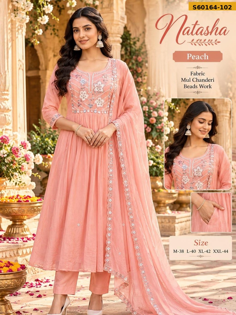 Fancy Mul Chanderi 3 Piece Set