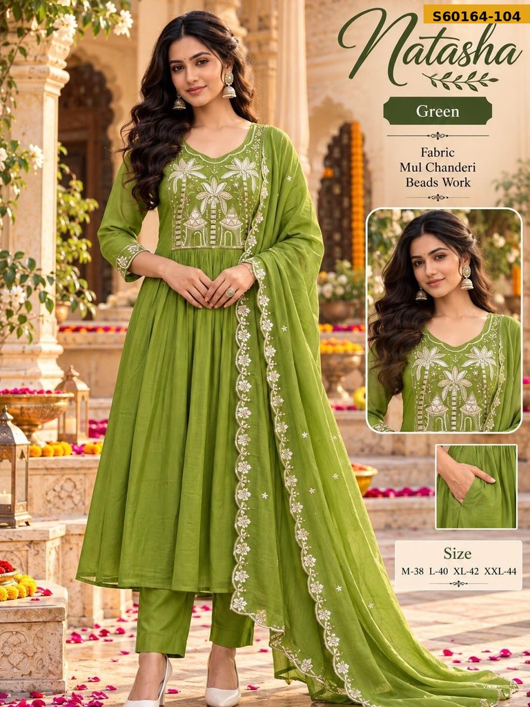 Fancy Mul Chanderi 3 Piece Set