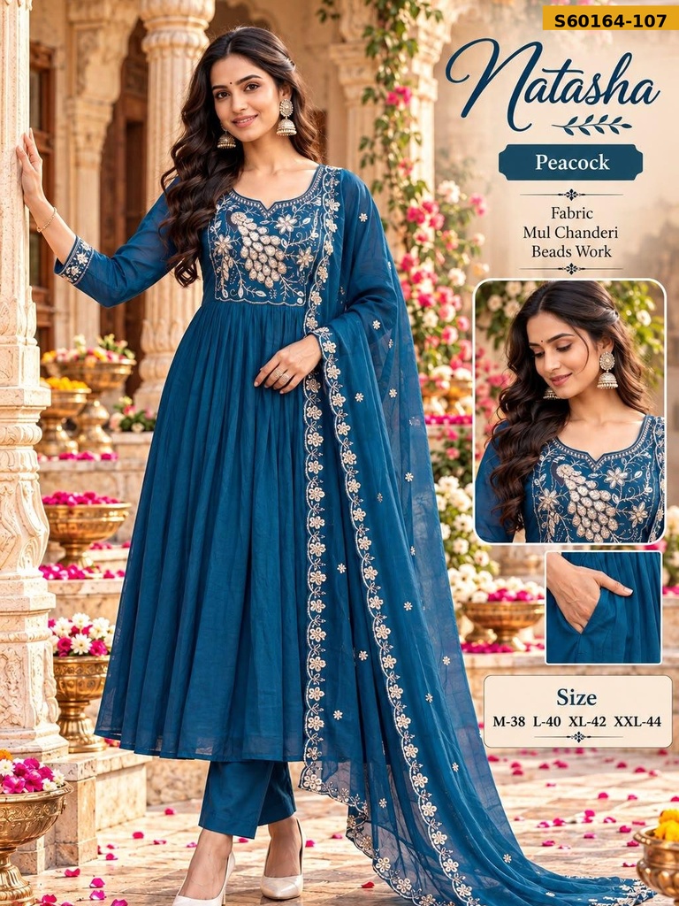 Fancy Mul Chanderi 3 Piece Set