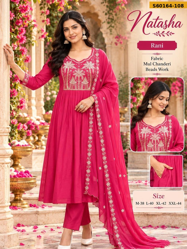 Fancy Mul Chanderi 3 Piece Set