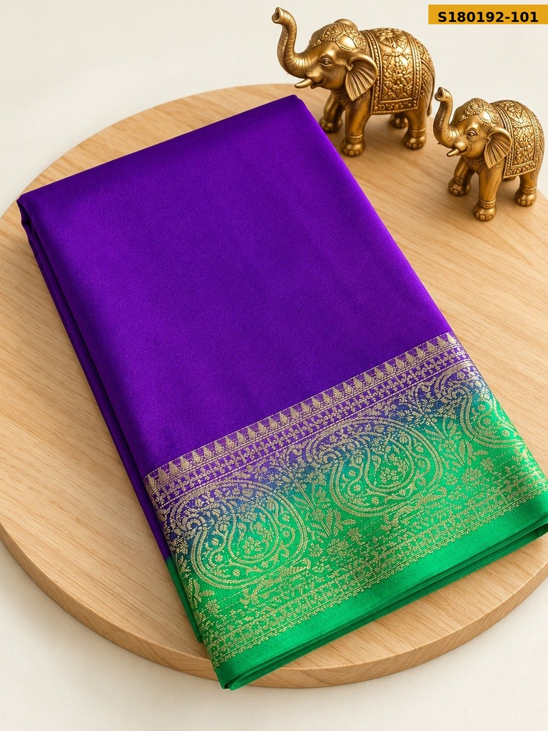 Fancy Mysore Crepe Silk Saree