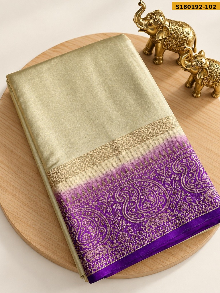 Fancy Mysore Crepe Silk Saree