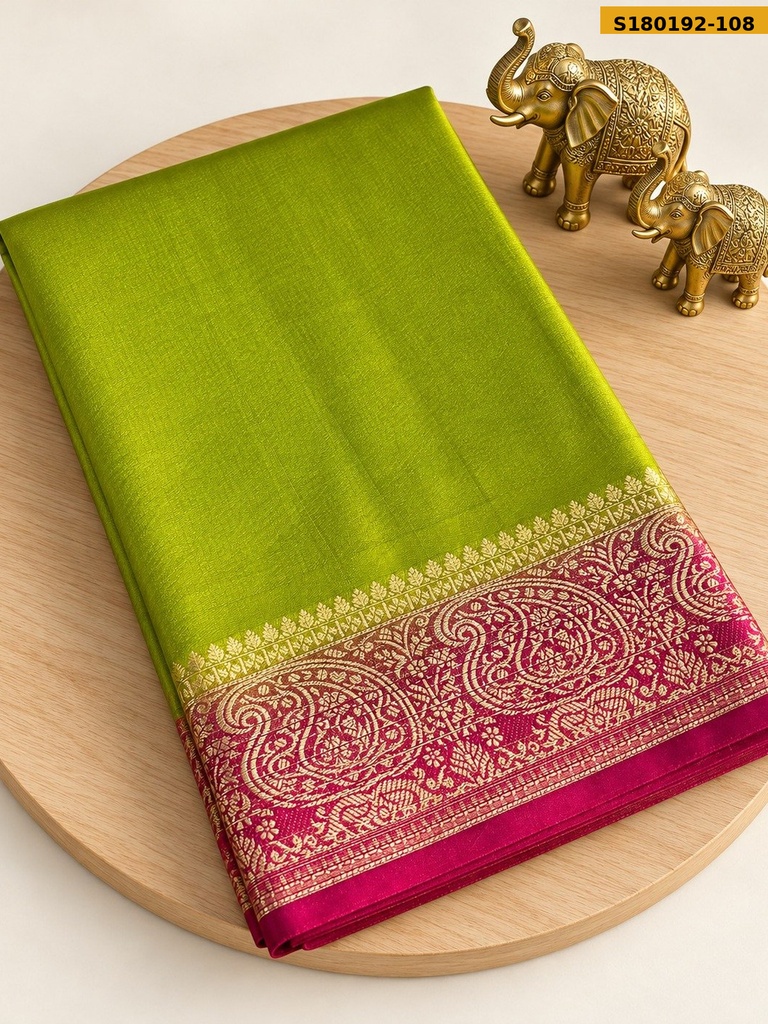 Fancy Mysore Crepe Silk Saree