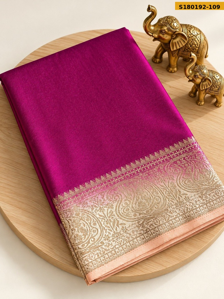 Fancy Mysore Crepe Silk Saree