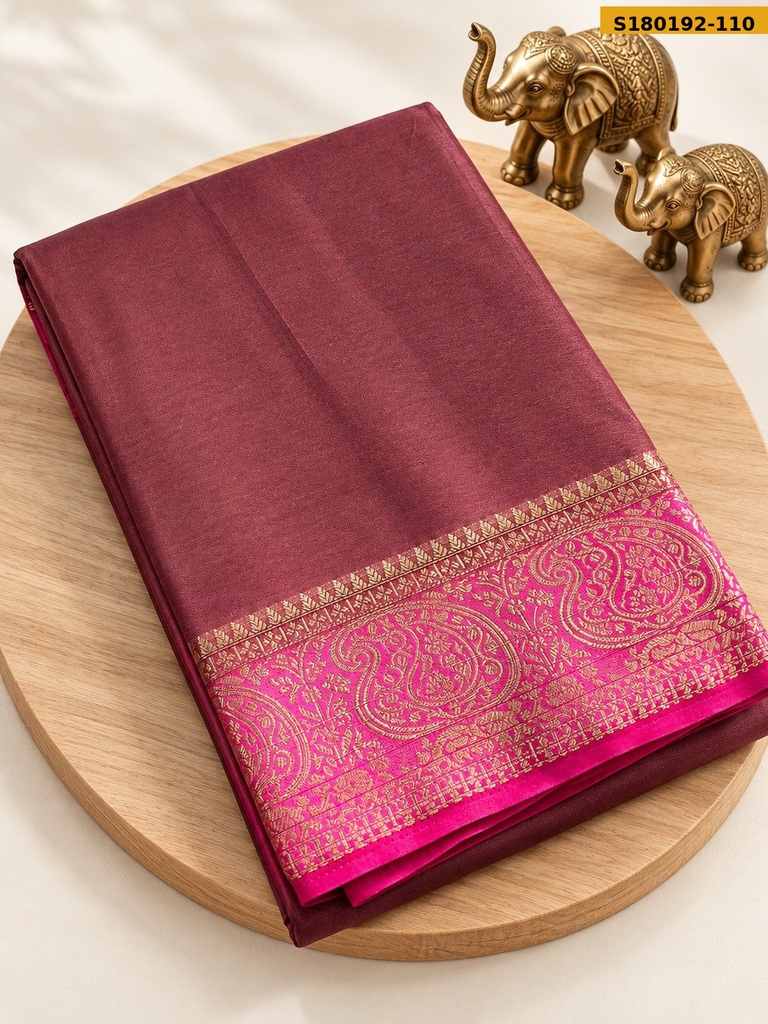 Fancy Mysore Crepe Silk Saree