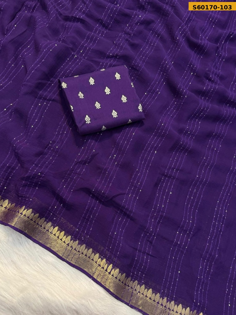 Fancy Viscose Georgette  Saree