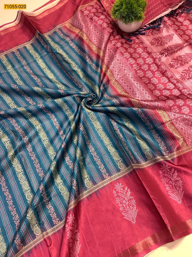 Fancy Printed Silk Saree