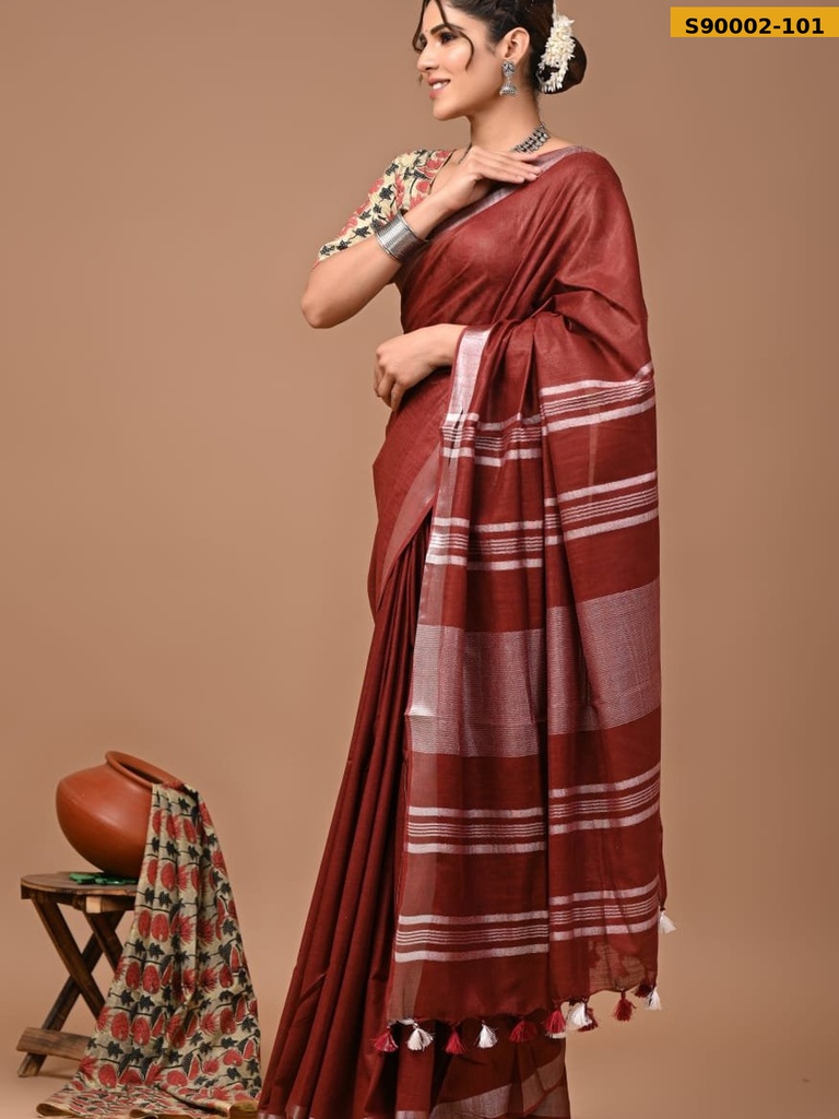 Cotton Linen Sarees