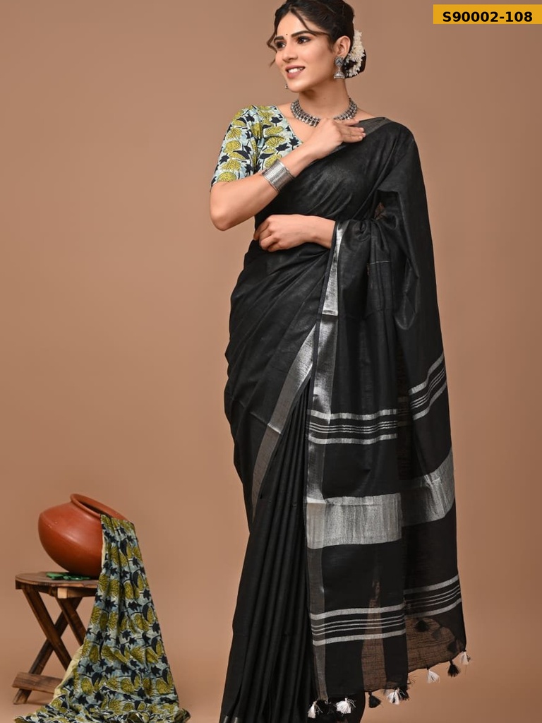 Cotton Linen Sarees