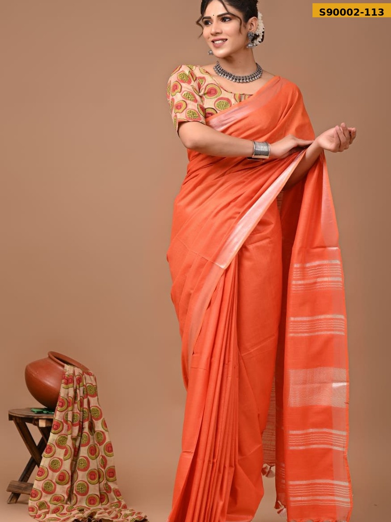 Cotton Linen Sarees