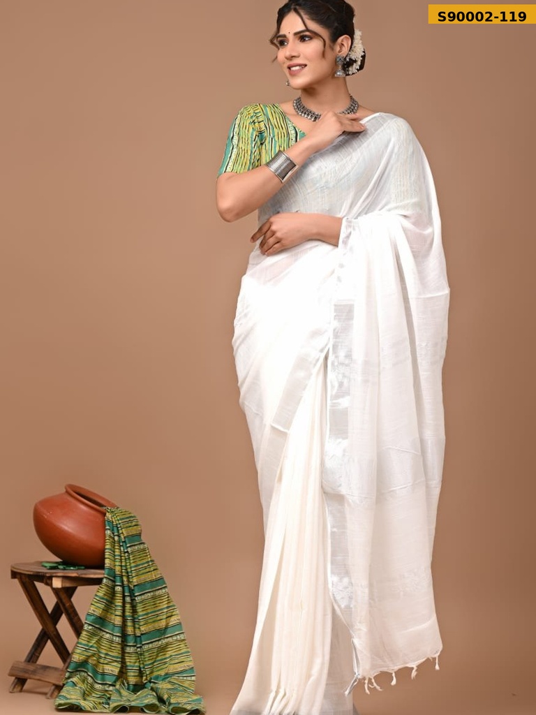 Cotton Linen Sarees