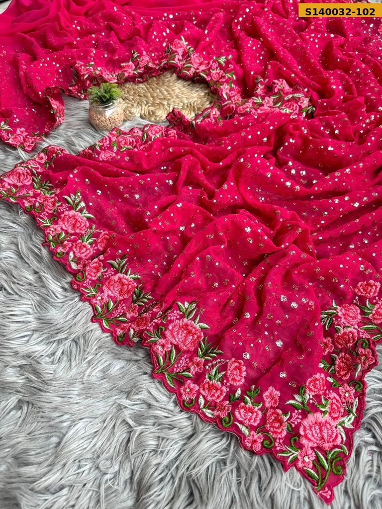 Georgette Sequence Saree