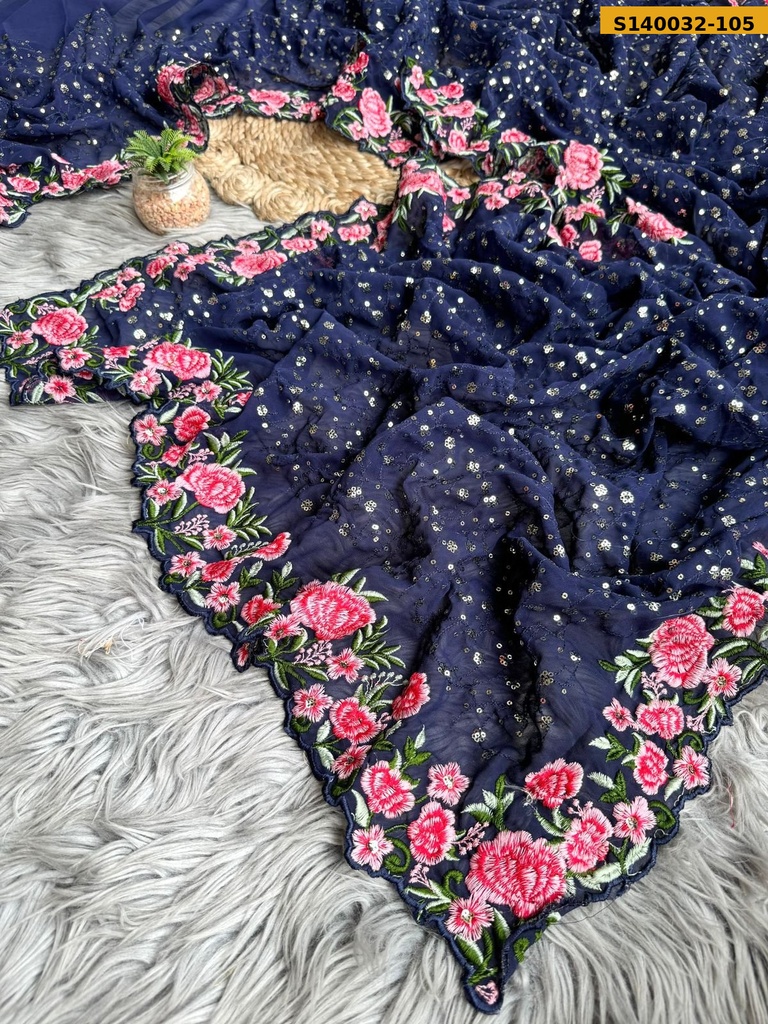 Georgette Sequence Saree