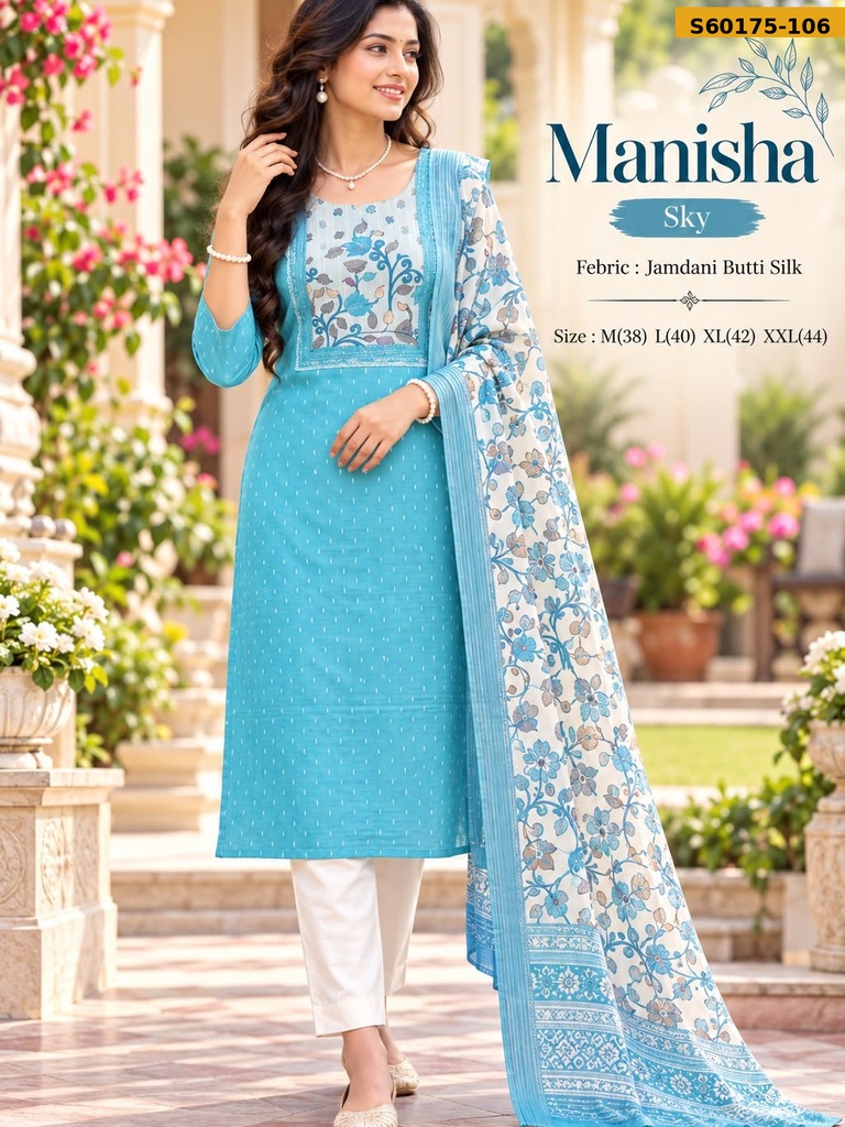 Fancy Jamdani Silk 3 Piece Set