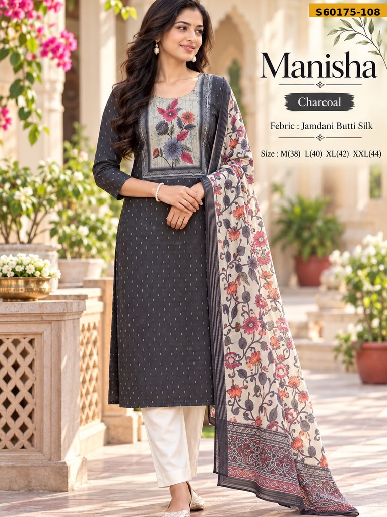 Fancy Jamdani Silk 3 Piece Set