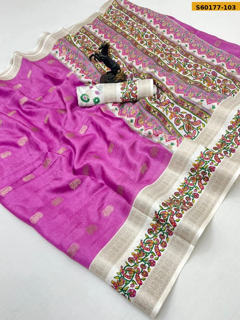 Fancy Tusser Silk Saree