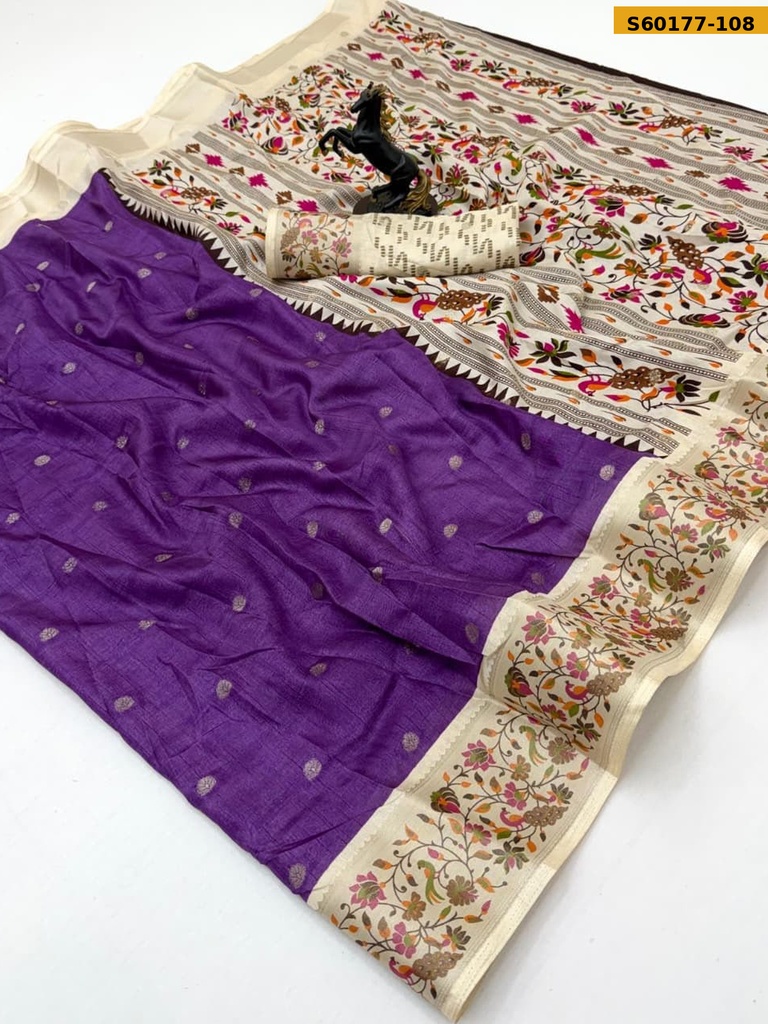Fancy Tusser Silk Saree