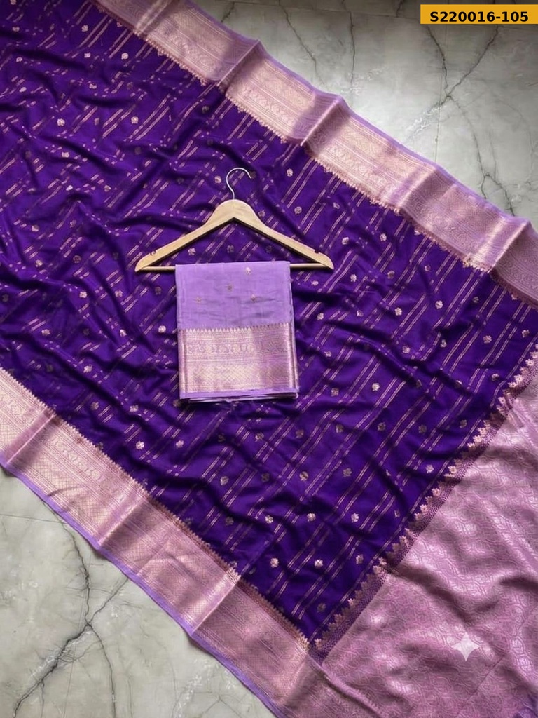 Banarasi Semi Katan Chiniya Soft Silk Saree