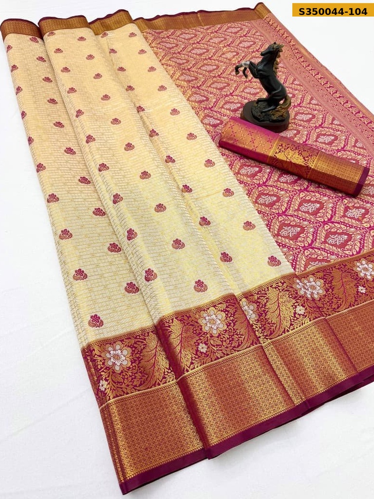 Kanjivaram Glass Tissue Silk Saree