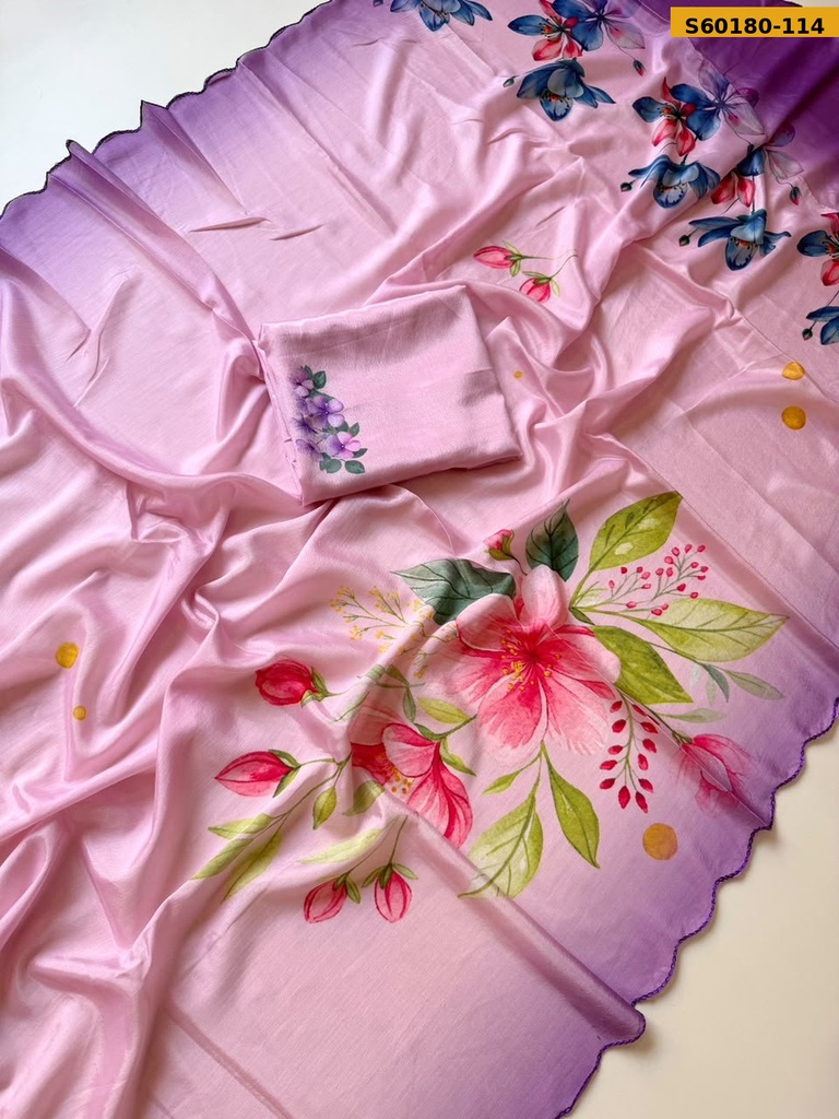 Fancy Soft Chinnon Saree