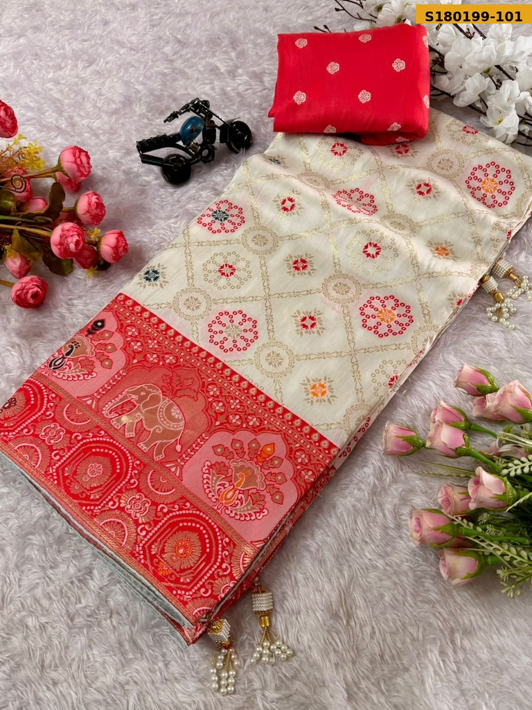 Fancy Banarasi Dyble Silk Saree