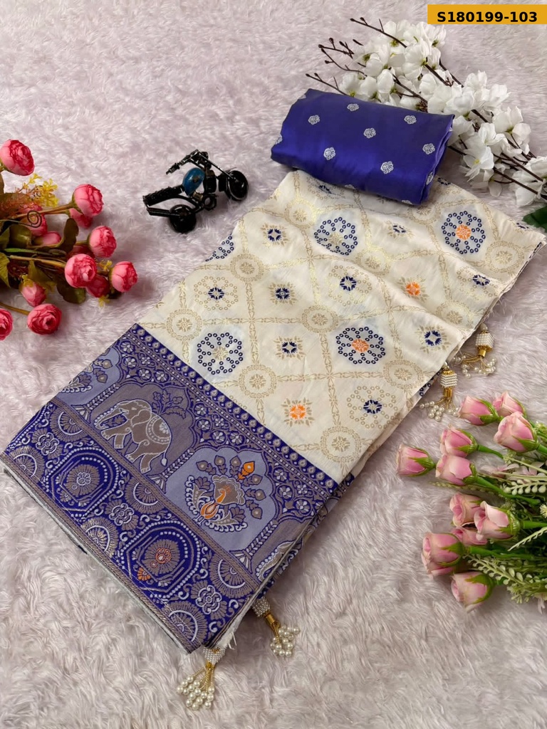 Fancy Banarasi Dyble Silk Saree