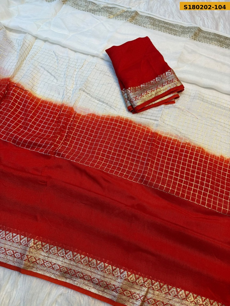 Fancy Viscose Kora Saree
