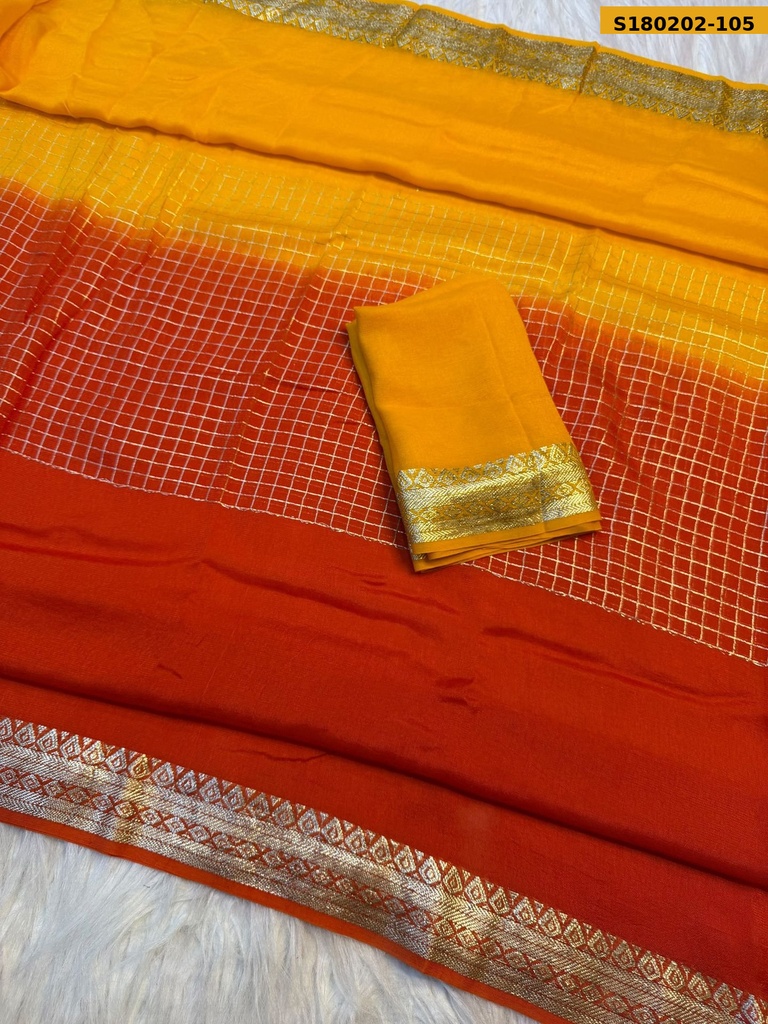 Fancy Viscose Kora Saree