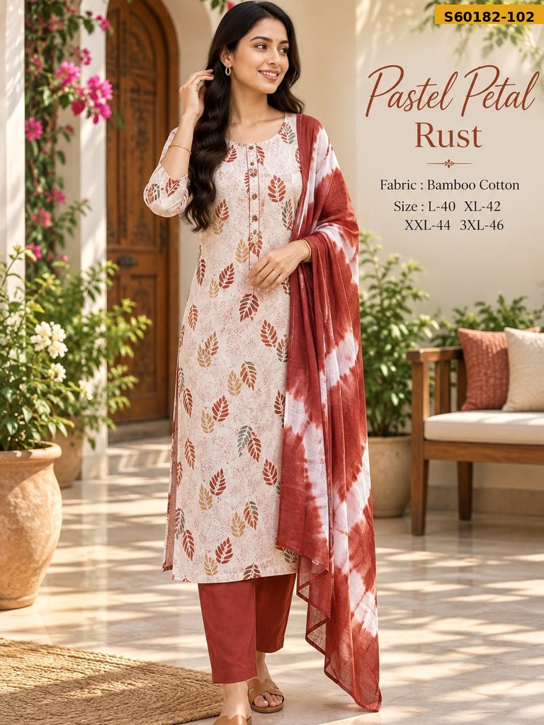 Fancy Bamboo Cotton 3 Piece Set