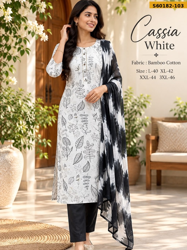 Fancy Bamboo Cotton 3 Piece Set