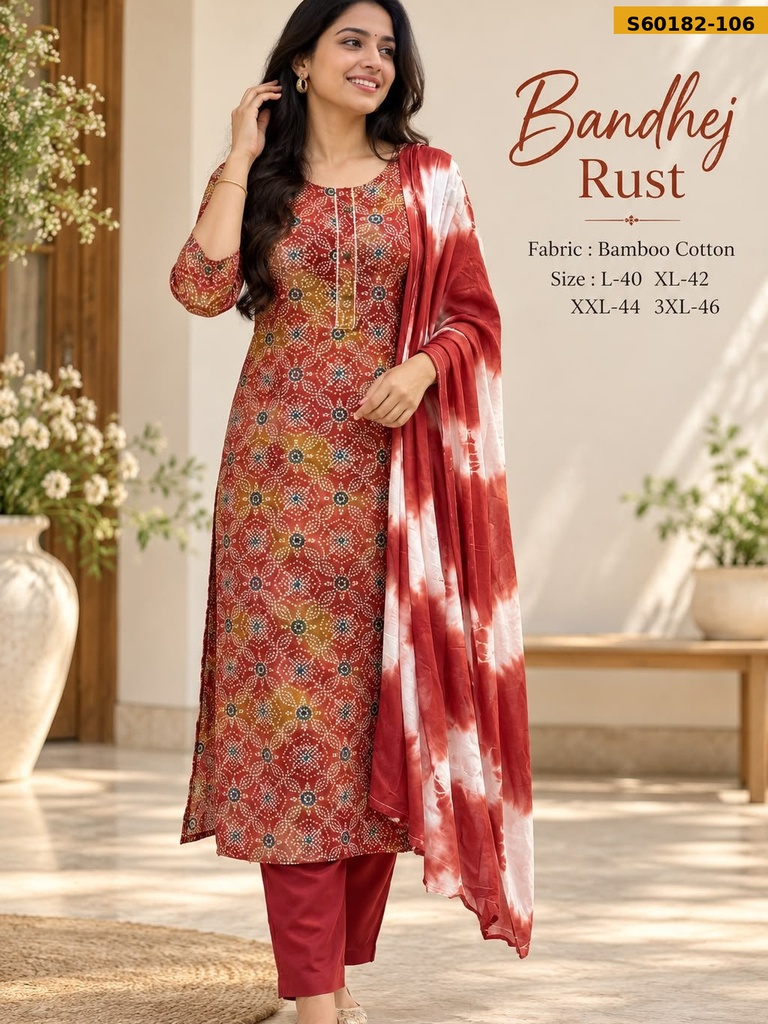 Fancy Bamboo Cotton 3 Piece Set
