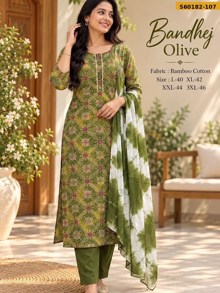 Fancy Bamboo Cotton 3 Piece Set