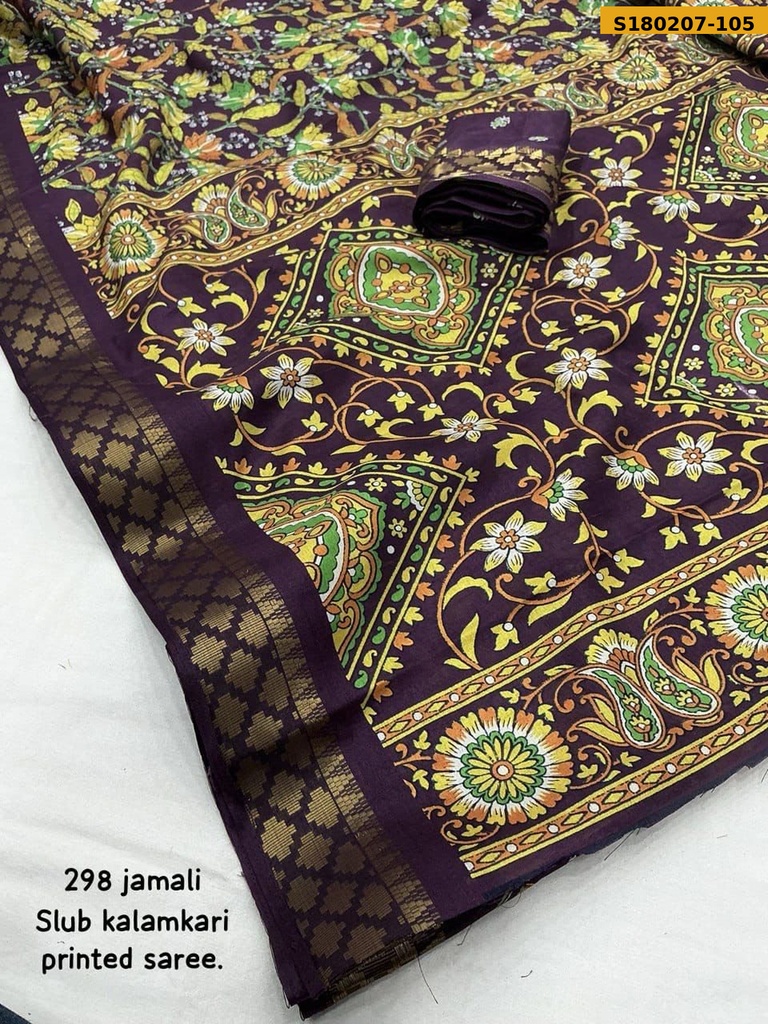 Fancy Soft Silk Slub Woven Saree
