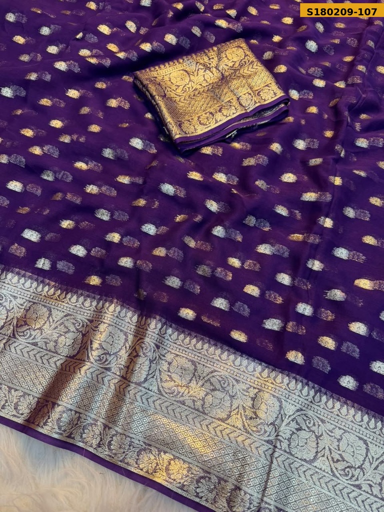 Fancy Viscose Georgette  Saree