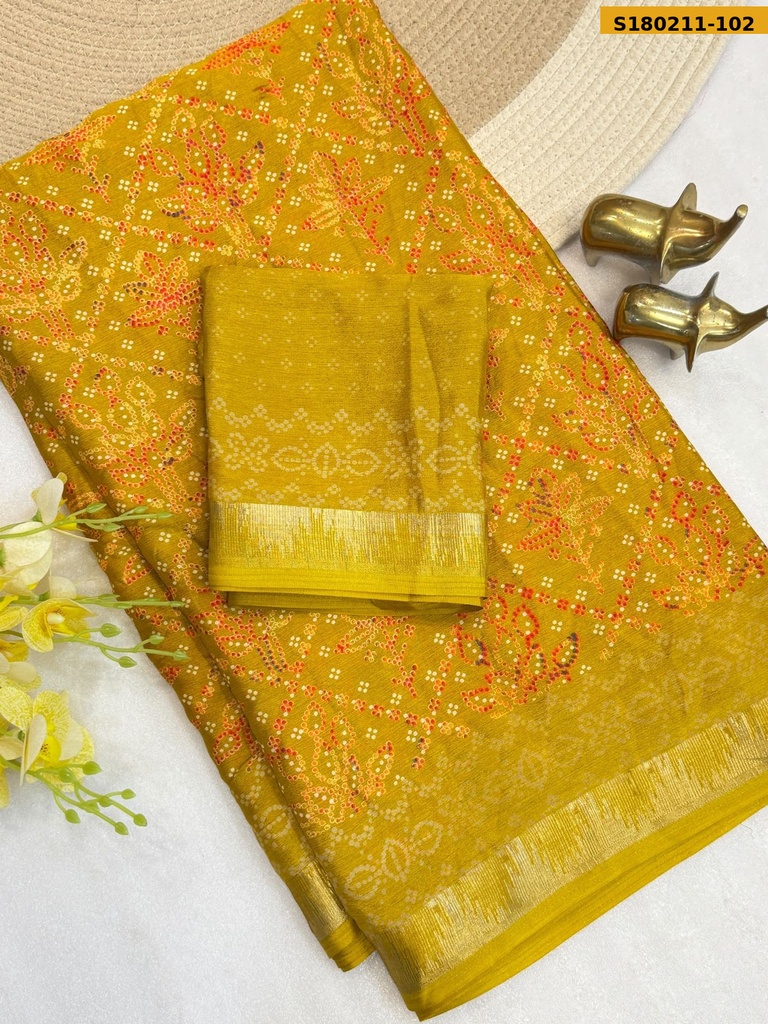 Fancy Chinnon Silk Saree