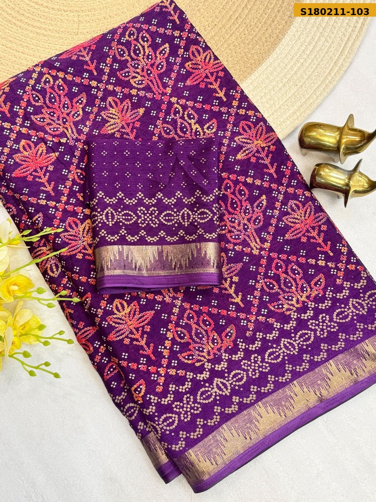 Fancy Chinnon Silk Saree