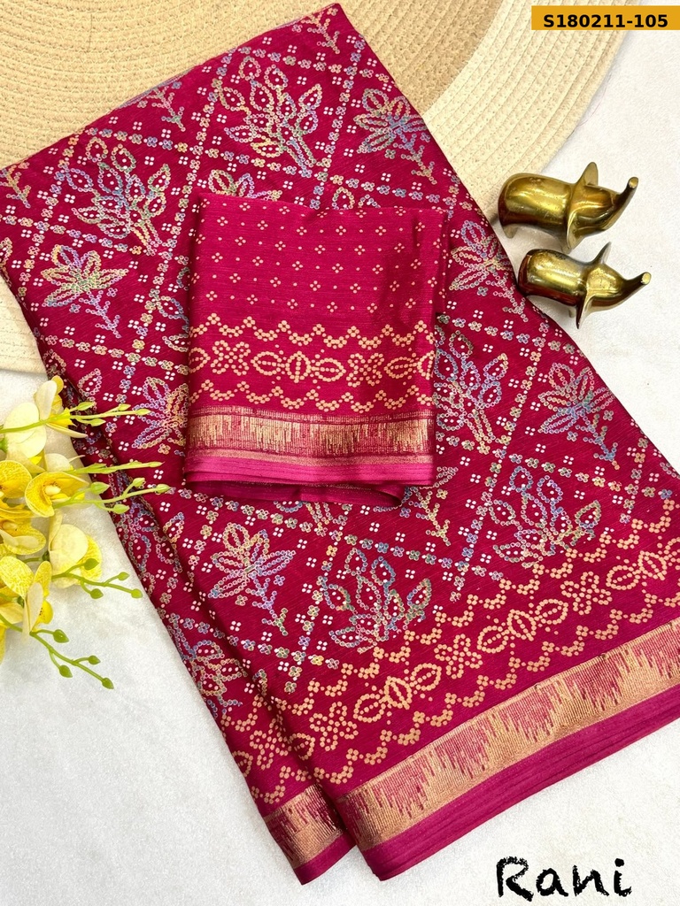 Fancy Chinnon Silk Saree