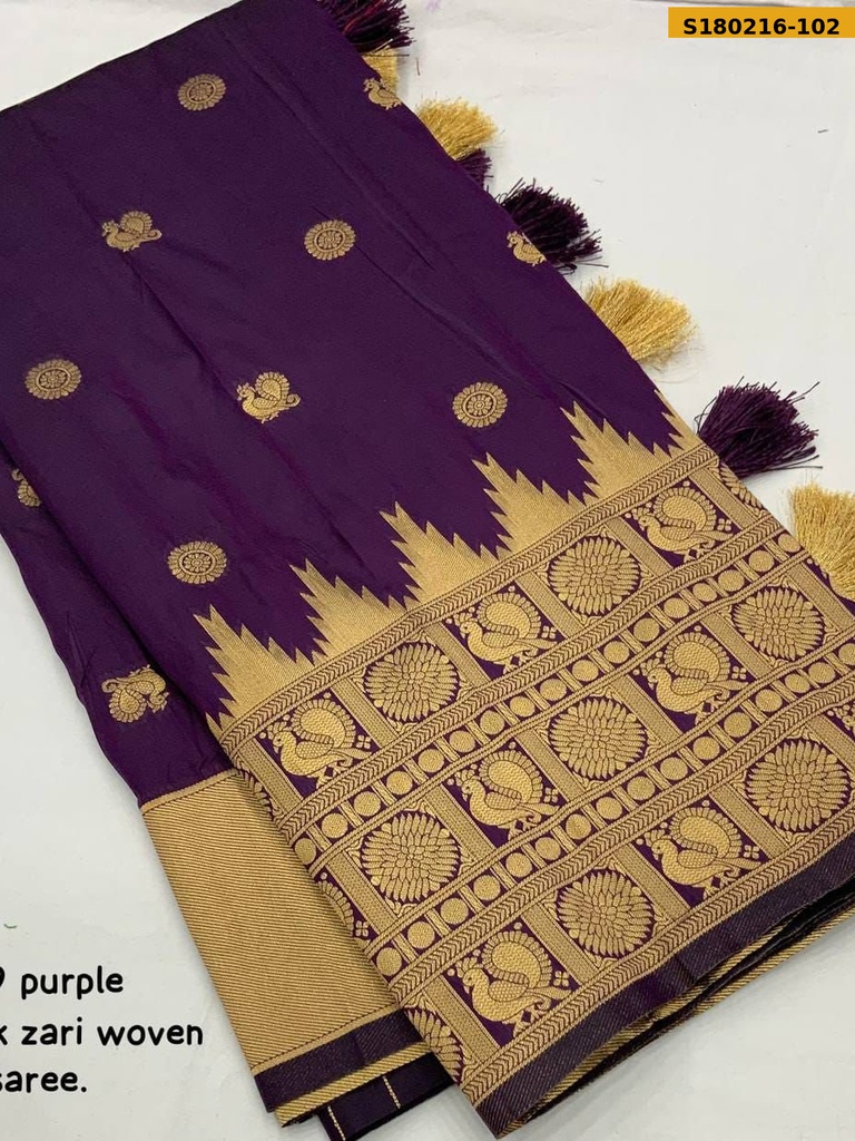 Fancy Soft Silk Zari Woven Saree
