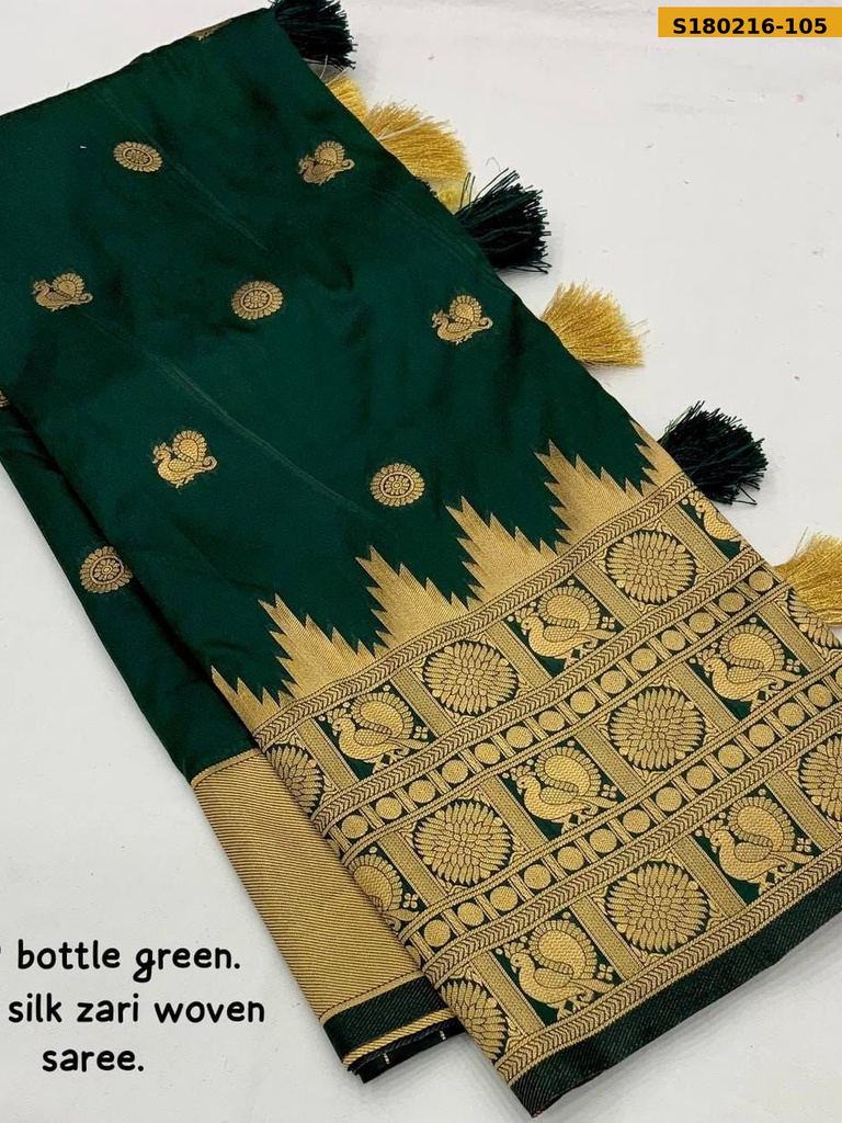 Fancy Soft Silk Zari Woven Saree