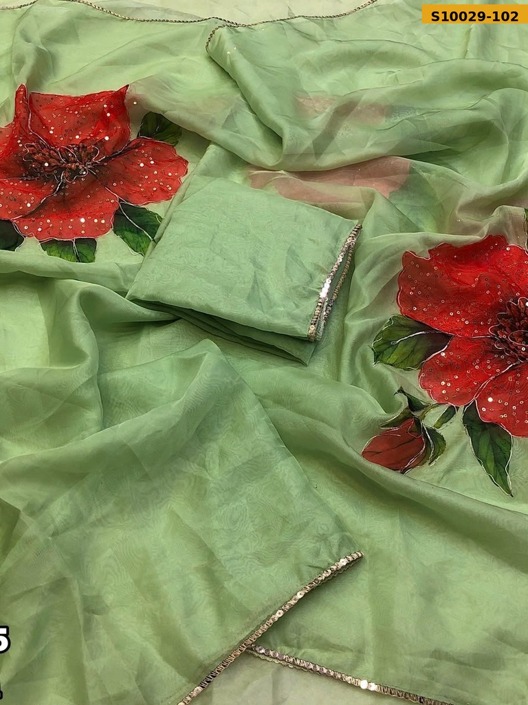 Fancy Tebby Organza Saree