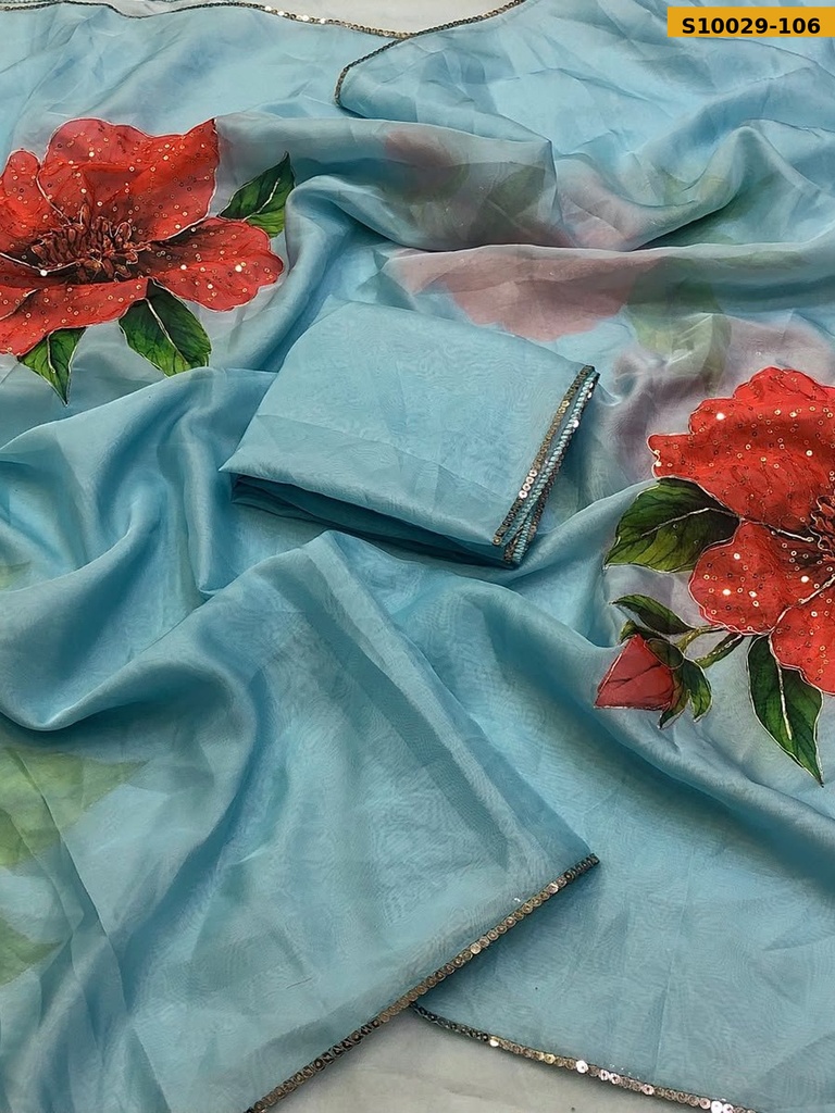 Fancy Tebby Organza Saree