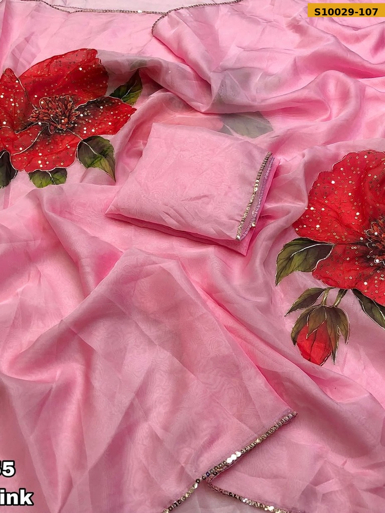 Fancy Tebby Organza Saree