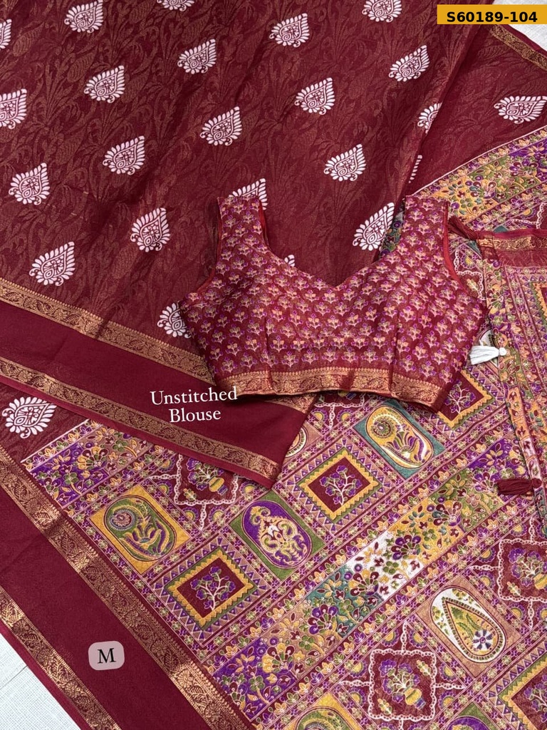 Fancy mix Cotton Saree