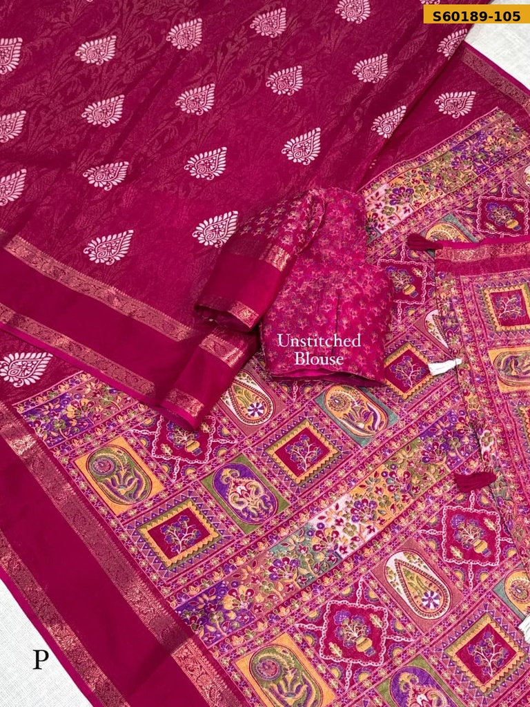 Fancy mix Cotton Saree