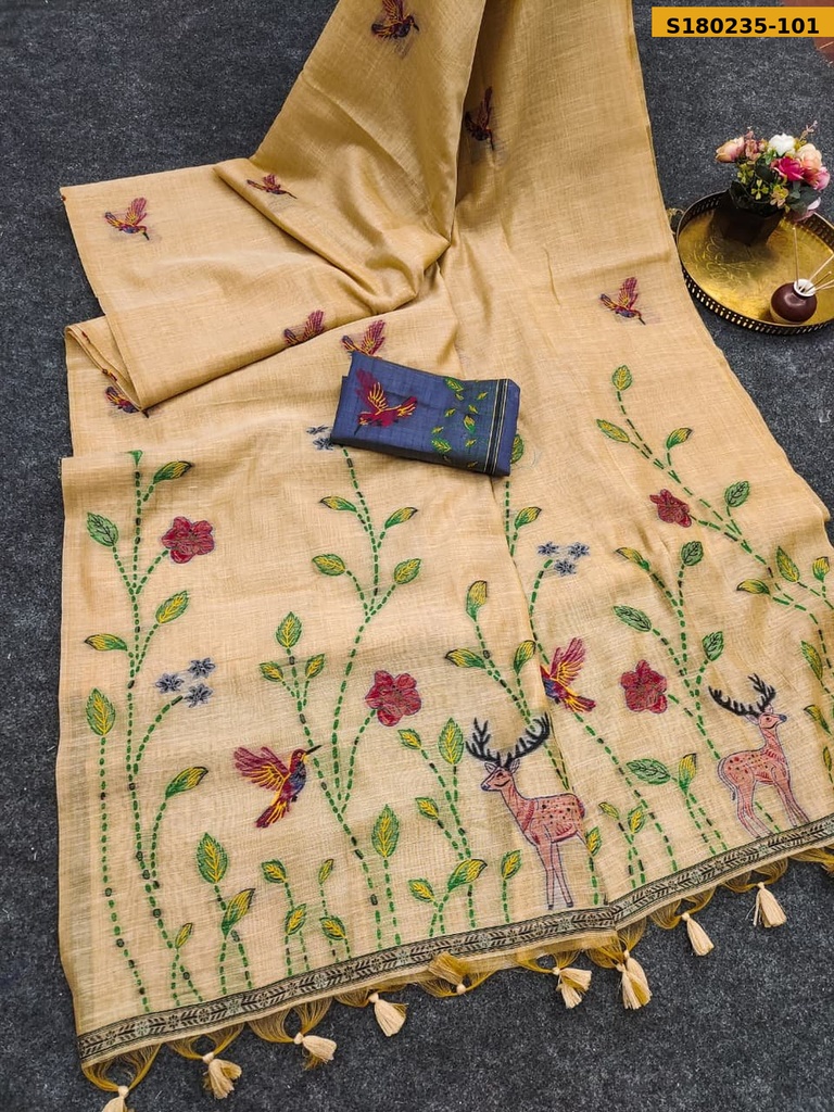 Fancy Soft Muga Cotton Saree