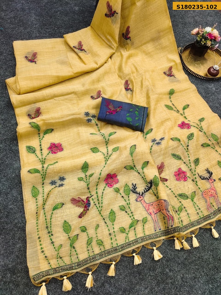 Fancy Soft Muga Cotton Saree