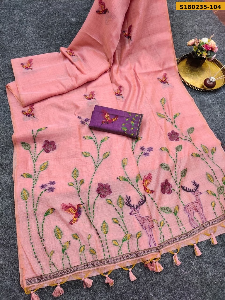 Fancy Soft Muga Cotton Saree