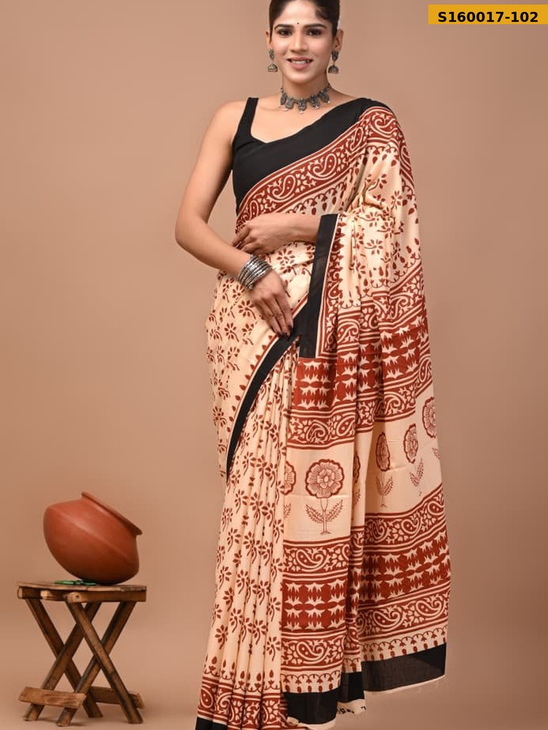 Fancy  Mulmul Cotton Sarees