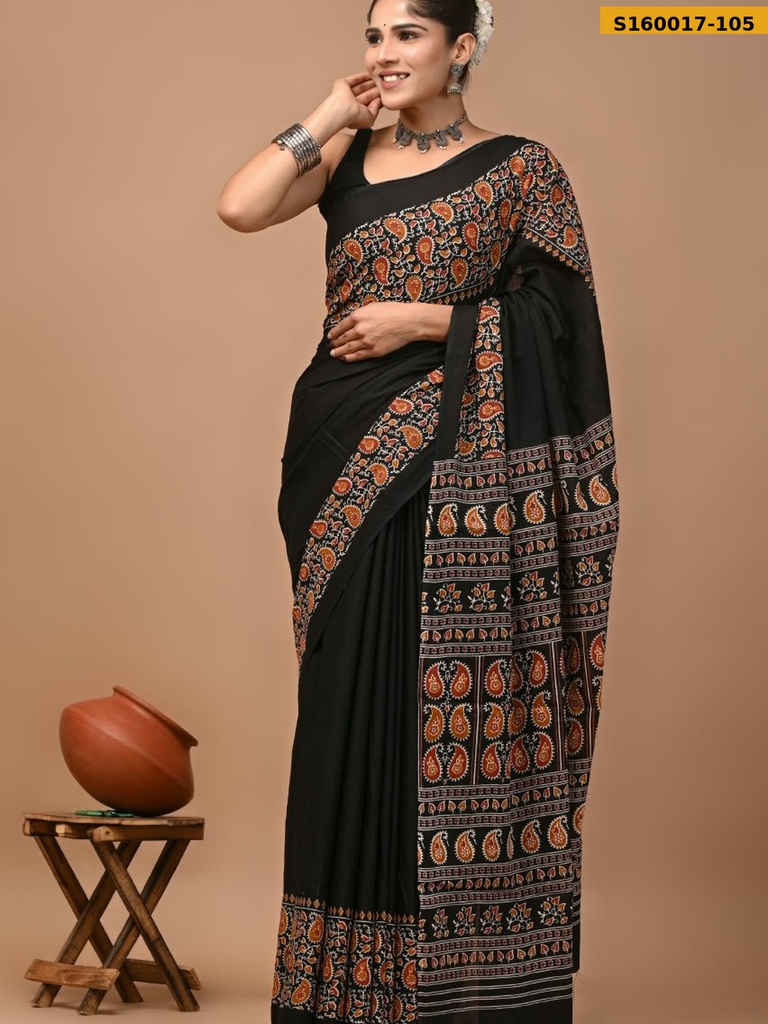 Fancy  Mulmul Cotton Sarees