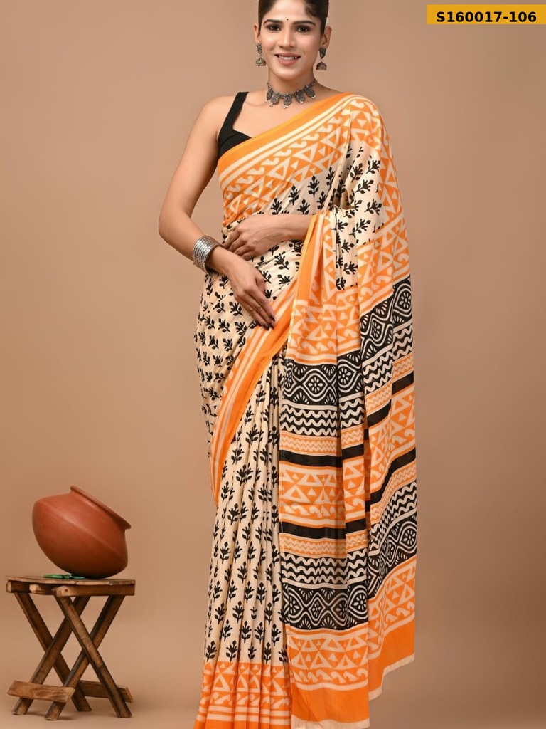 Fancy  Mulmul Cotton Sarees